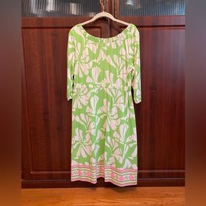 Lilly Pulitzer Palm Green Silk Dress